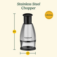 Stainless Steel Food Chopper, 8.2" x 3.9" x 3.9", Black, Efficient Kitchen Appliance for Easy Meal Prep