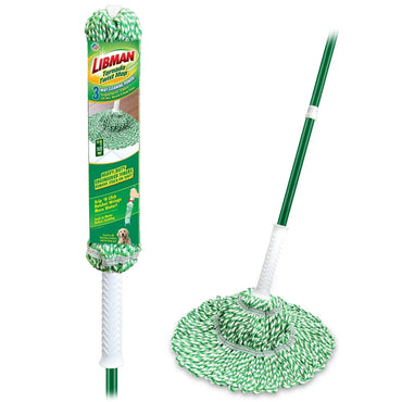 Heavy Duty Tornado Twist Mop Cotton Blend Head Easy Change Grip Ratchet Wringing Efficient Surface Cleaner Machine Washable