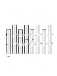 4/6/8PCS Creative Simple Hinged Flower Vase Hydroponics Plant Pot Clear Glass Test Tube Hanging Flower Holder for Home Decoratio