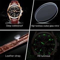 LIGE Fashion Mens Watches Top Brand Luxury Military Quartz Watch Premium Leather Waterproof Sport Chronograph Watch for Man+Box