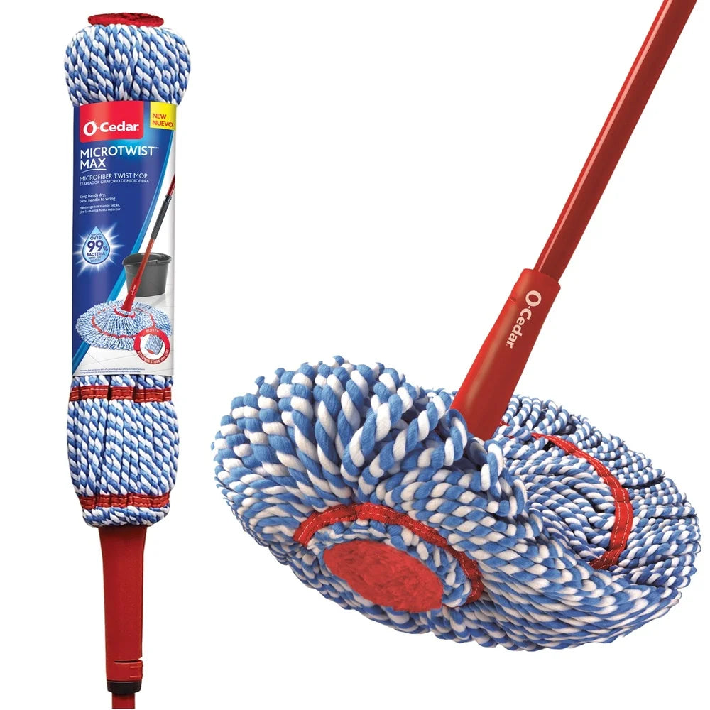 Microfiber Mop Fast Cleaning Removes 99 Bacteria with Water Extra Large Mop Head Comfortable Grip and Easy Detach 18 Inch