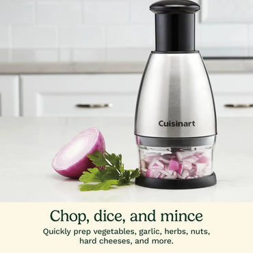 Stainless Steel Food Chopper, 8.2" x 3.9" x 3.9", Black, Efficient Kitchen Appliance for Easy Meal Prep
