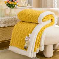 Warm Wool Sherpa Thick Blankets Fluffy Soft Coral Fleece Bedspread on The Bed Single Double Winter Plush Coraline Furry Throw