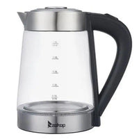 2.5L 1200W 110V Electric Kettle with Blue Glass LED Light - Fast Boil for Coffee, Tea, Stainless Steel Kitchen Appliance