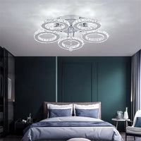 Modern Pendant Light Led Crystal Ring Ceiling Lamp Living Dining Room Chandelier Lustre Bedroom Luxury Home Decor Fixture Lumina