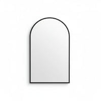 20x30 Arched Black Wall Mirror, Elegant Decor for Bathroom Entryway or Living Room Everyday Use