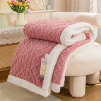 Warm Wool Sherpa Thick Blankets Fluffy Soft Coral Fleece Bedspread on The Bed Single Double Winter Plush Coraline Furry Throw