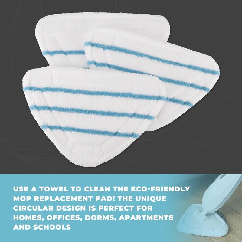 3Pcs Steam Mop Replacement Pads Triangle Washable Cloth Cleaning Floor Microfiber Mop Head Pad Steam Mop Fittings