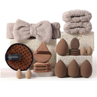 20/40pcs Makeup Brush And Sponge Set Professional Makeup Brush Set Triangle Powder Puff Clean Powder Puff Makeup Tool Set