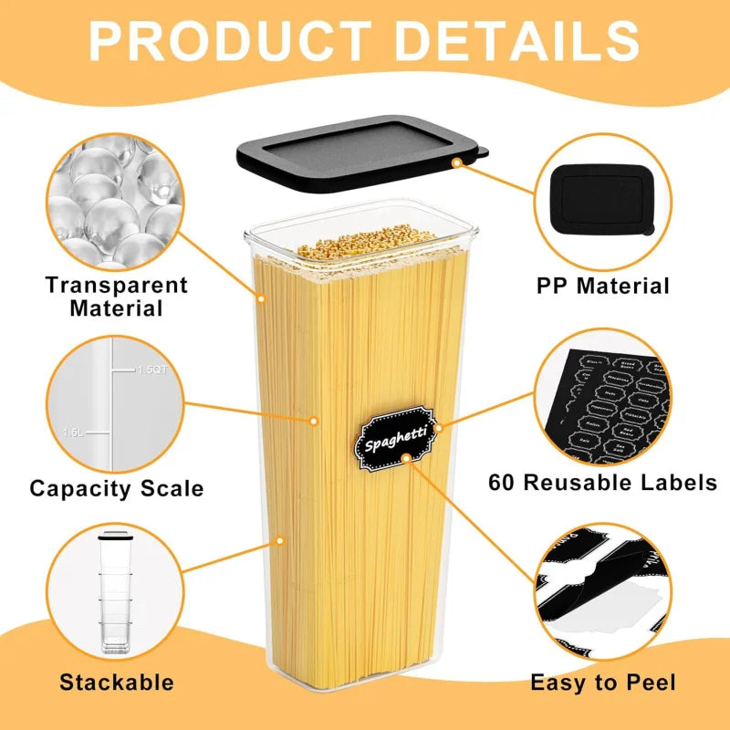 Food Storage Containers with Lids 26 Pack, Kitchen and Pantry Organization Set