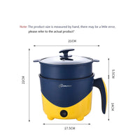 Electric Cooking Pot Multifunction Non-stick Pan Household 1-2 People Hot Pot Single/Double Layer Electric Rice Cooker Machine