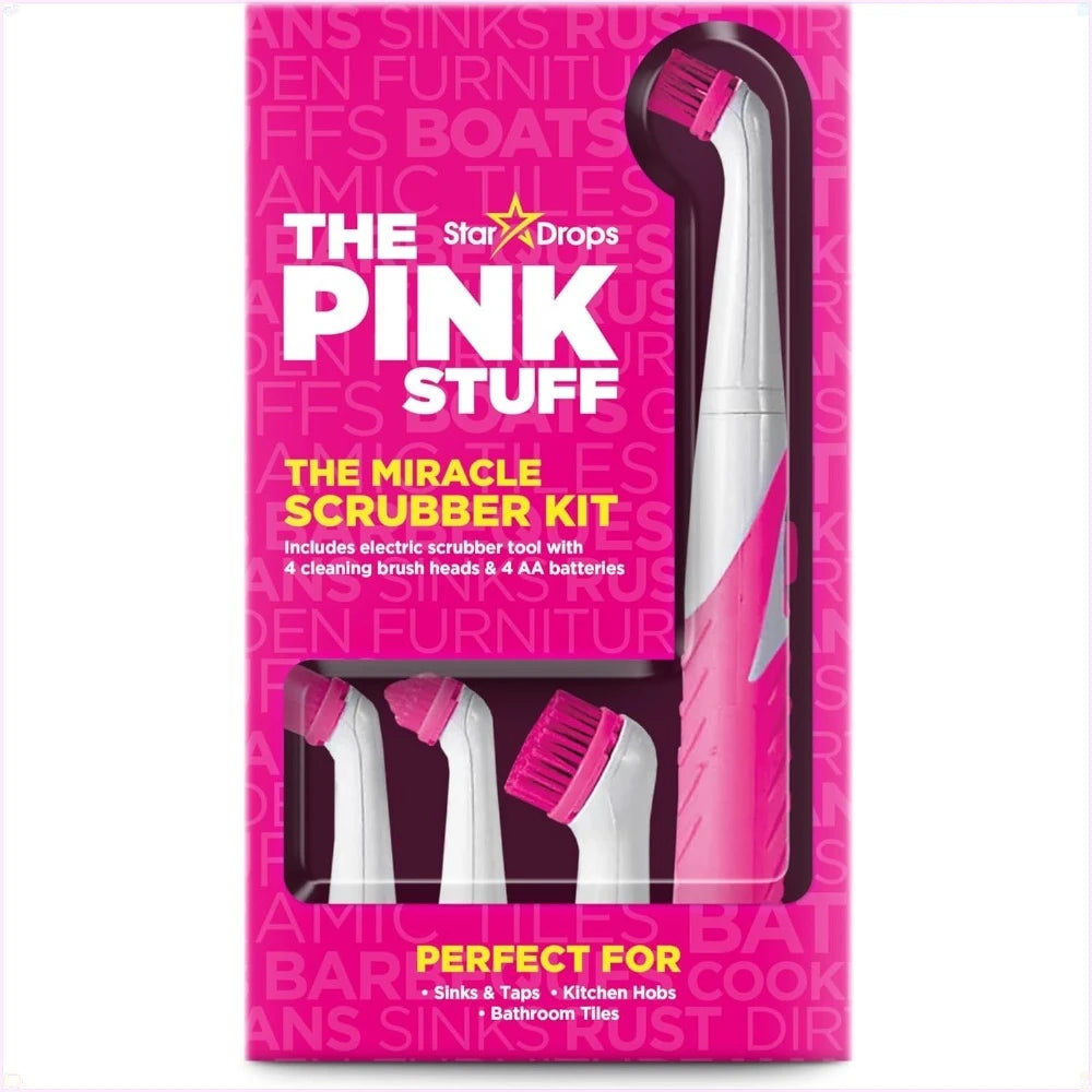 Amazing Cleaning Kit - 4 cleaning brush heads, suitable for cleaning kitchens, bathrooms, appliances, etc.
