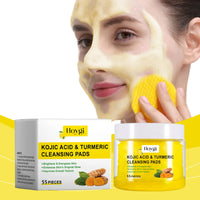 4PCS Turmeric Cleansing Skincare Exfoliating Pads, Gentle Formula, Suitable for All Skin Types [55PCS/Bottle]