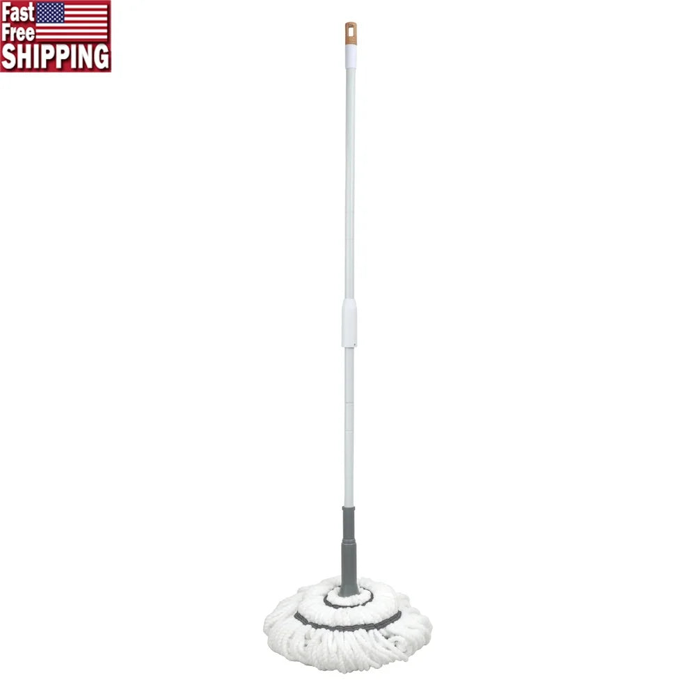 Microfiber Twist Mop Ultra Absorbent Removable Head Easy Wringing Locking Design Space Saving Vertical Storage Cleaning Tool