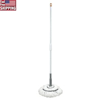 Microfiber Twist Mop Ultra Absorbent Removable Head Easy Wringing Locking Design Space Saving Vertical Storage Cleaning Tool