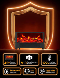 Portable Mini Electric Heater with Realistic Flame Effect, 600W, Fast Heating for Office, Bedroom, Black