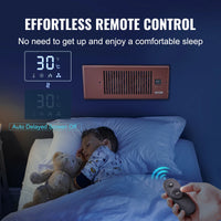 SucceBuy Booster Fan 4x12in Duct Fan 100CFM 10 Adjustable Speeds with LCD Smart Controller for Wall and Floor