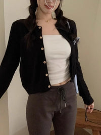 Autumn Winter Long Sleeve Sweater Coat Women New Fashion Buttons Knitted Cardigan Office Lady Casual Slim Knit Clothes