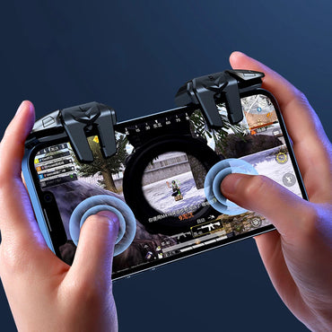 2pcs 6 Finger Gaming Trigger for PUBG Game Mobile Phone Gamepad Mobile Gamepad Trigger Joystick for Iphone Android Smart Phone
