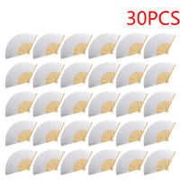 1-50PCS Paper Bamboo Folding Hand Fan Wedding Personalized Fans Party Decor Art Craft DIY Folding Fan for Wedding Party Decor