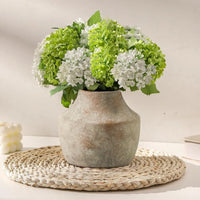 11 Inch Large Ceramic Terracotta Vase with Handles Farmhouse Rustic Style for Home Living Room Table Centerpiece Decor