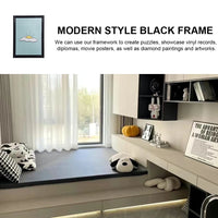 Gallery Photo Frame Modern Certificate Document Frame Multi-purpose Black Border for Wall Tabletop Display