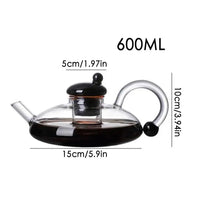 Glass Teapot With Infuser Glass Electric Kettle Glass Tea Kettle Hot Tea Maker With Handle And Tea Infuser