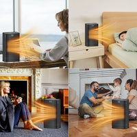 Indoor space heater,0-12 hour timed mode, ceramic fast and safe heating, equipped with ECO thermostat and 70 °swing, memory mode