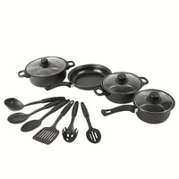 13-Piece Nonstick Cookware Set, Induction Compatible Pots and Pans with Frying Pan & Utensils for Home Kitchen or Camping