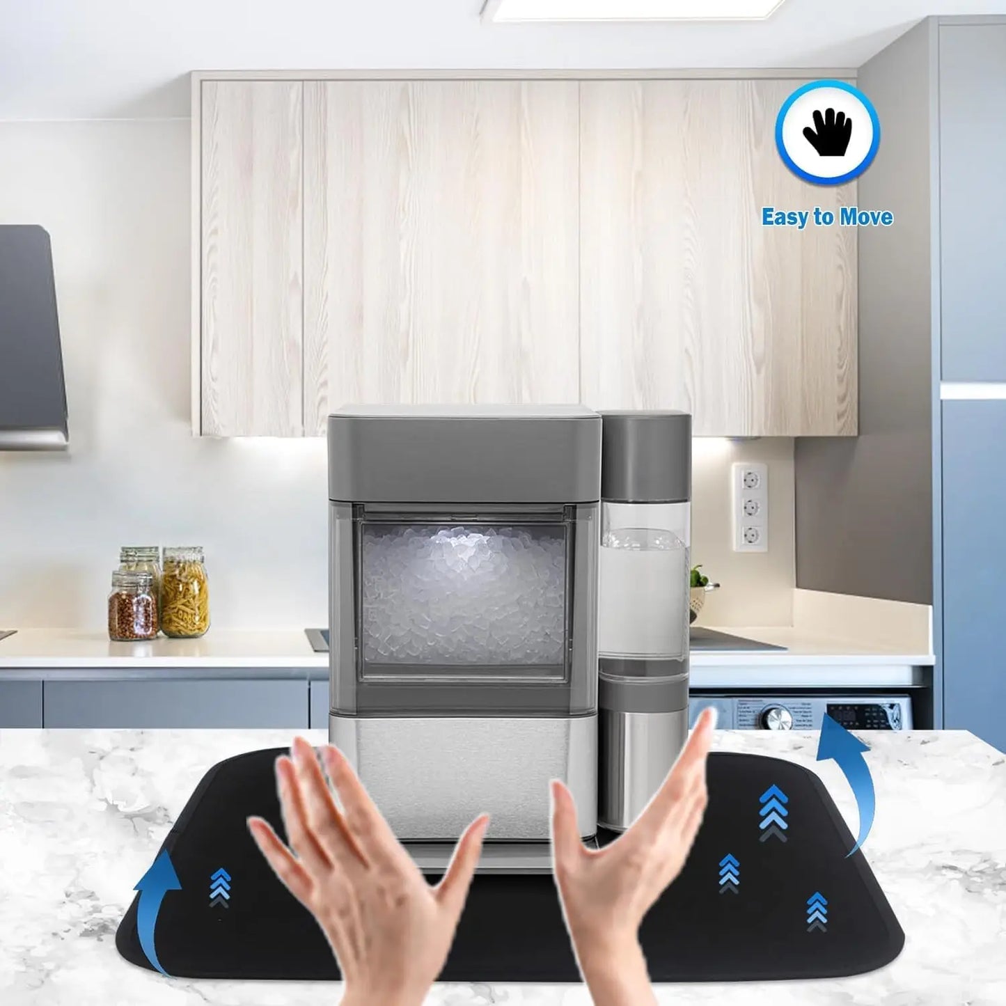 Absorbent Sliding Mat for Ice Makers and Kitchen Appliances, Countertop Dish Drying Accessory