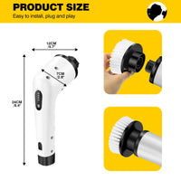 DayPlus 3-IN-1 Electric Cleaning Brush Multi-functional USB Rechargeable Electric Rotary Scrubber Home Appliance Cleaning Gadget