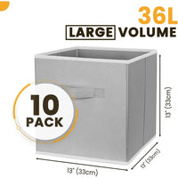 Large Storage Cubes, 13x13 Cube Storage Bins, Collapsible Storage Bins, Dual Handles, Cube Baskets, Shel, Closet Organizers, Sto