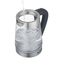 2.5L 1200W 110V Electric Kettle with Blue Glass LED Light - Fast Boil for Coffee, Tea, Stainless Steel Kitchen Appliance