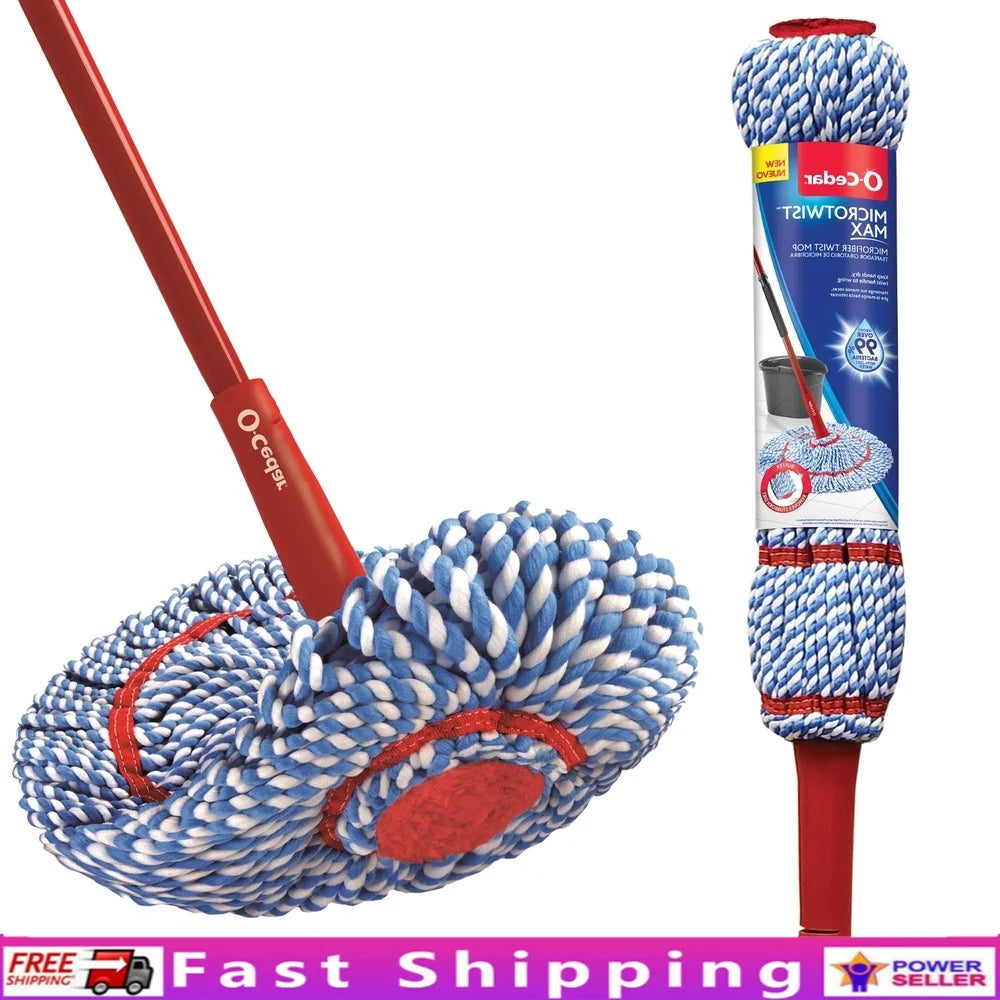 Microfiber Mop Fast Cleaning Removes 99 Bacteria with Water Extra Large Mop Head Comfortable Grip and Easy Detach 18 Inch