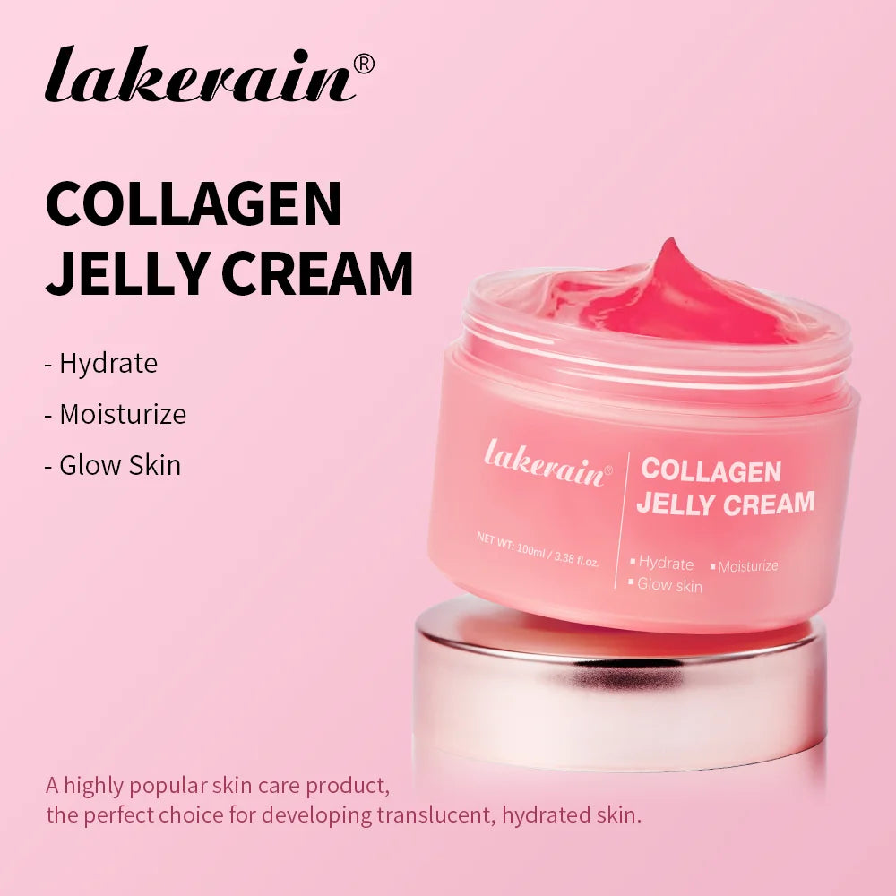 100ml Collagen Jelly Cream Niacinamide Tightening Soothing Moisturizing Anti-Aging Firmness Hydration Skincare Face Gel