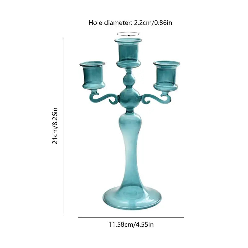 Retro 3 Heads Candle Holders Candlestick for Home Decoration Holiday Candle Stick Wedding Christmas Candle Holder Centerpieces