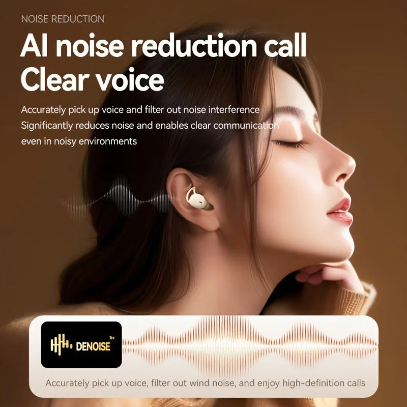 Xmenha Invisible Earbuds Sleep Small Mini Wireless Ear Buds Discreet for Work Headphones True Wireless Earpiece with Charging