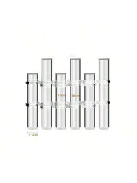4/6/8PCS Creative Simple Hinged Flower Vase Hydroponics Plant Pot Clear Glass Test Tube Hanging Flower Holder for Home Decoratio
