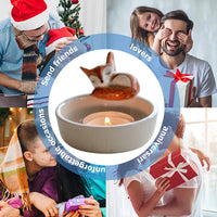 Cat/Dog/Rabbit/Fox Animal Candle Holder Warming Paws Candlestick Holder Cute Candlestick Lamp Holder Cartoon for Home Decor