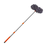 NEW Car Washer Mop Foam Wash Chenille Brush Double Brush Head Roof Window Cleaning Maintenance Three-Section Telescopic Mop