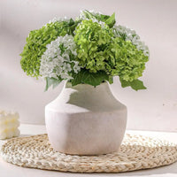 11 Inch Large Ceramic Terracotta Vase with Handles Farmhouse Rustic Style for Home Living Room Table Centerpiece Decor