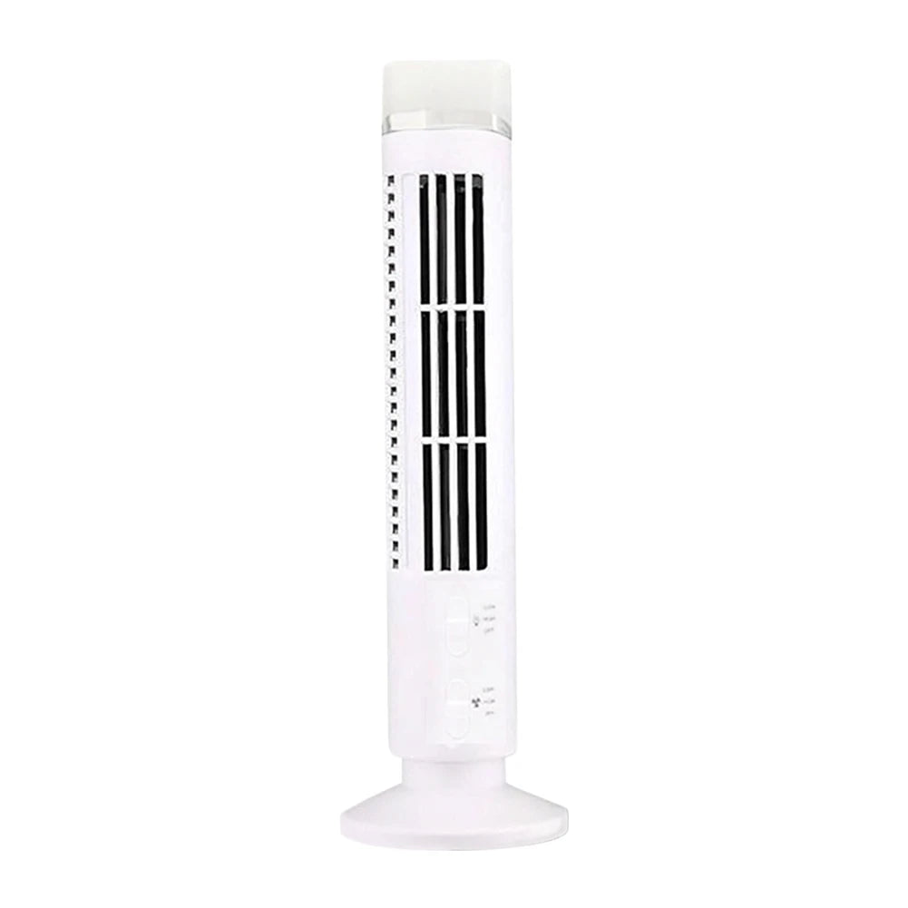 LED Tower Fan Bladeless Cooling Fan 2 Gear Speed Stand Up Tower Fan Portable Electric Floor Fan for Living Room Bedroom