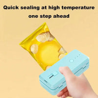 2 In 1 Mini Portable Sealing Machine Food Packaging Machine Kitchen Sealing Machine USB Charging Model, Kitchen Appliances