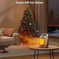 Portable Ceramic Heater & Fan 1500W/750W Thermostat Safe Quiet Heating&Cooling for Rooms up to 200Sq Ft for Office Desk Bedroom