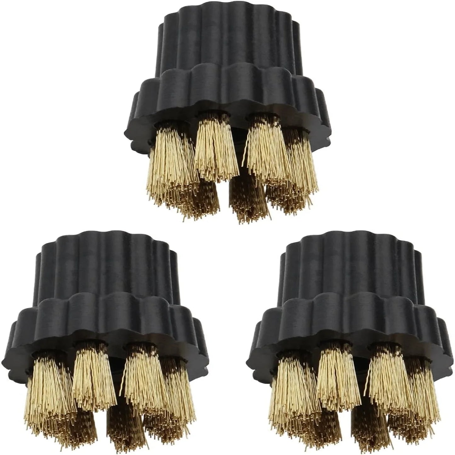 3Pcs  Appliance Cleaning Steam Engine Spray Gun M8 Interface Copper Wire Small Round Brush Head Compatible With X5 Steam Engine