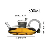 Glass Teapot With Infuser Glass Electric Kettle Glass Tea Kettle Hot Tea Maker With Handle And Tea Infuser
