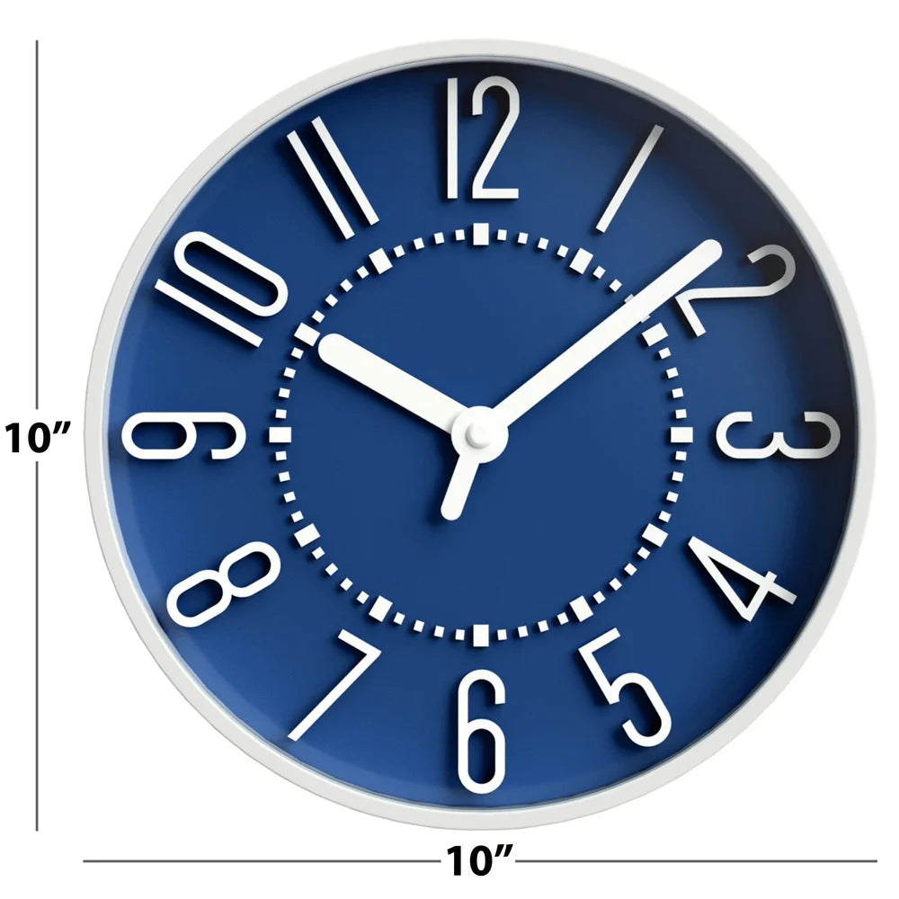10 Inch Analog Wall Clock Quartz Movement Decorative Timepiece Stylish Home Decor Gift Office Bedroom