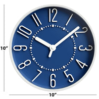 10 Inch Analog Wall Clock Quartz Movement Decorative Timepiece Stylish Home Decor Gift Office Bedroom