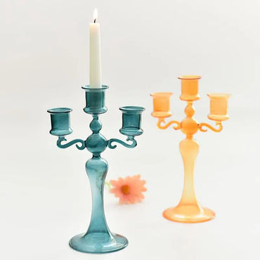 Retro 3 Heads Candle Holders Candlestick for Home Decoration Holiday Candle Stick Wedding Christmas Candle Holder Centerpieces