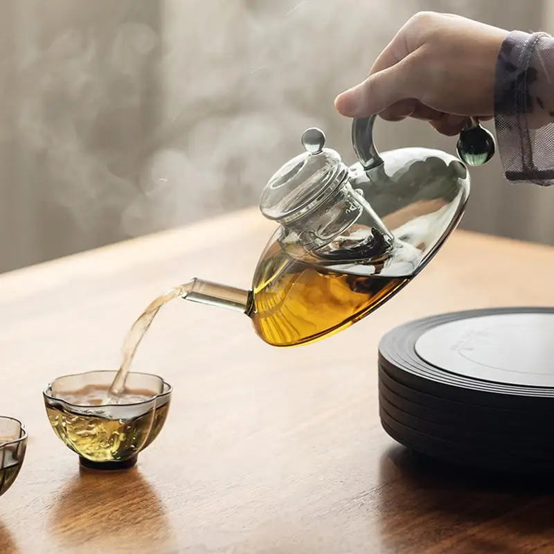 Glass Teapot With Infuser Glass Electric Kettle Glass Tea Kettle Hot Tea Maker With Handle And Tea Infuser